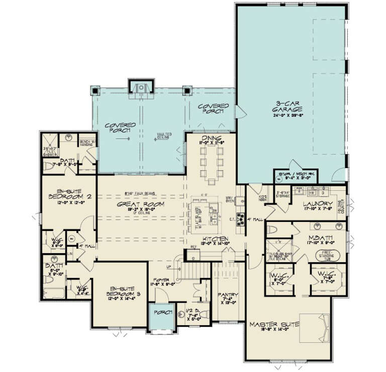 House Plan House Plan #36057 Drawing 1