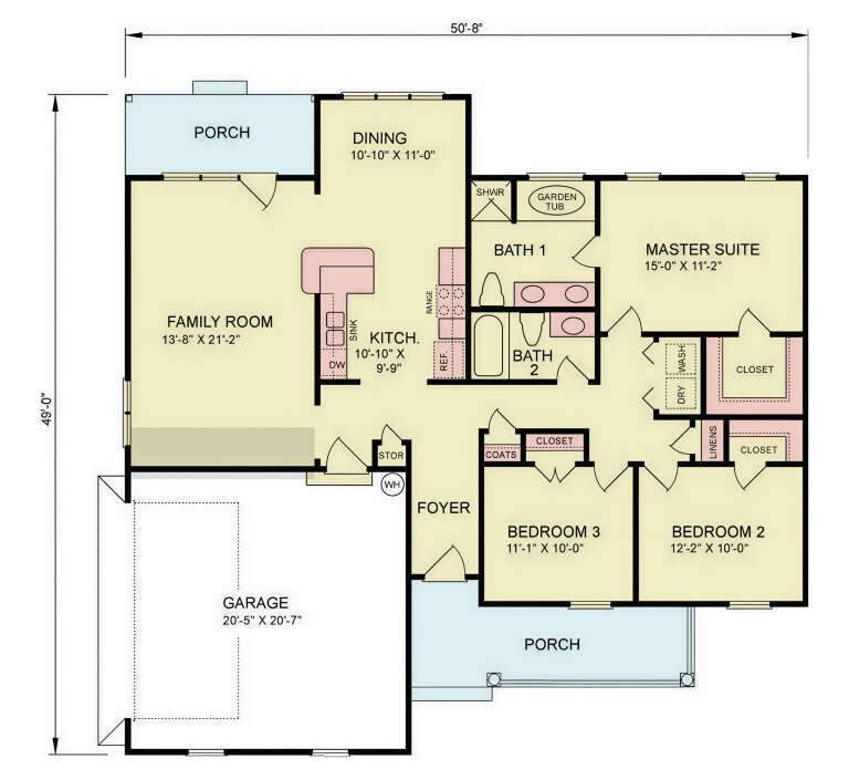 House Plan House Plan #36058 Drawing 1