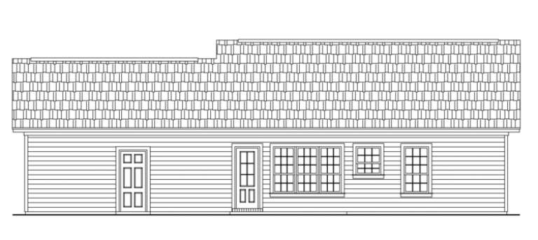 Ranch House Plan #348-00004 Elevation Photo