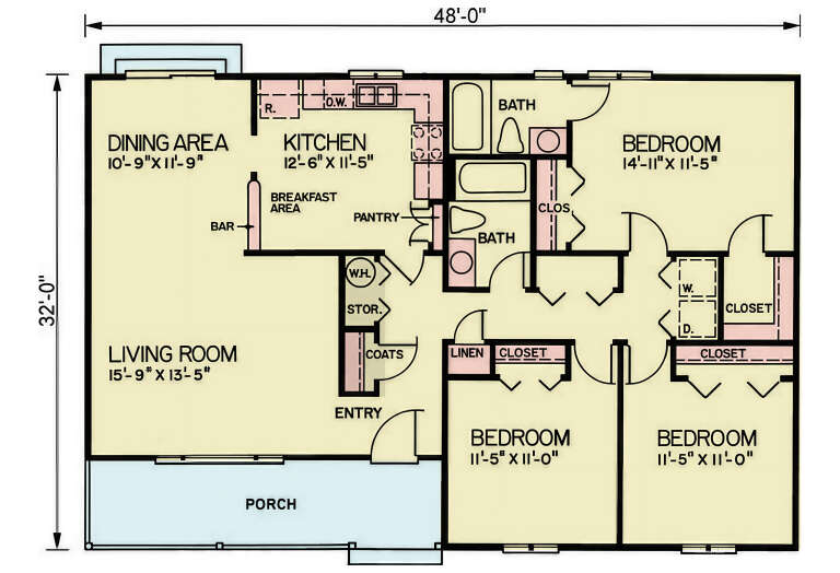 House Plan House Plan #36060 Drawing 1