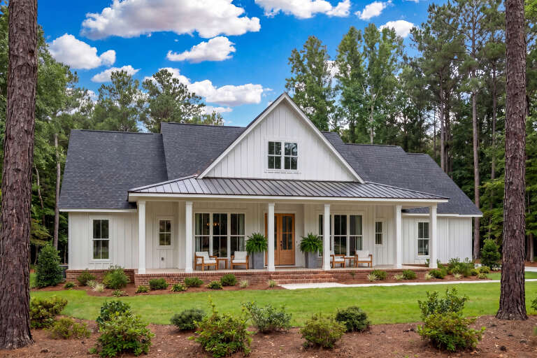 House Plan House Plan #36065 Angled Front Elevation 