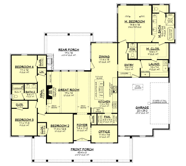 House Plan House Plan #36065 Drawing 1