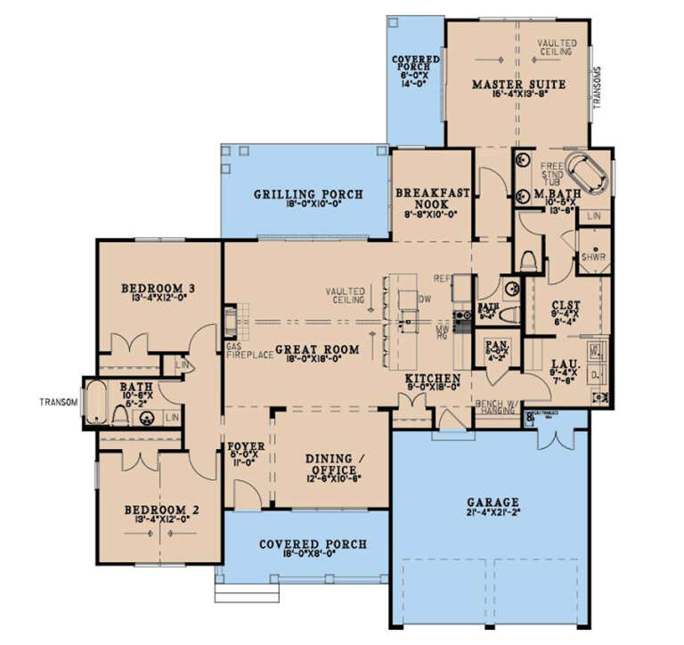 House Plan House Plan #36066 Drawing 1