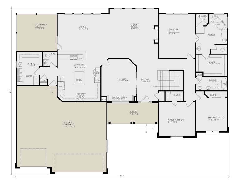 House Plan House Plan #36067 Drawing 1