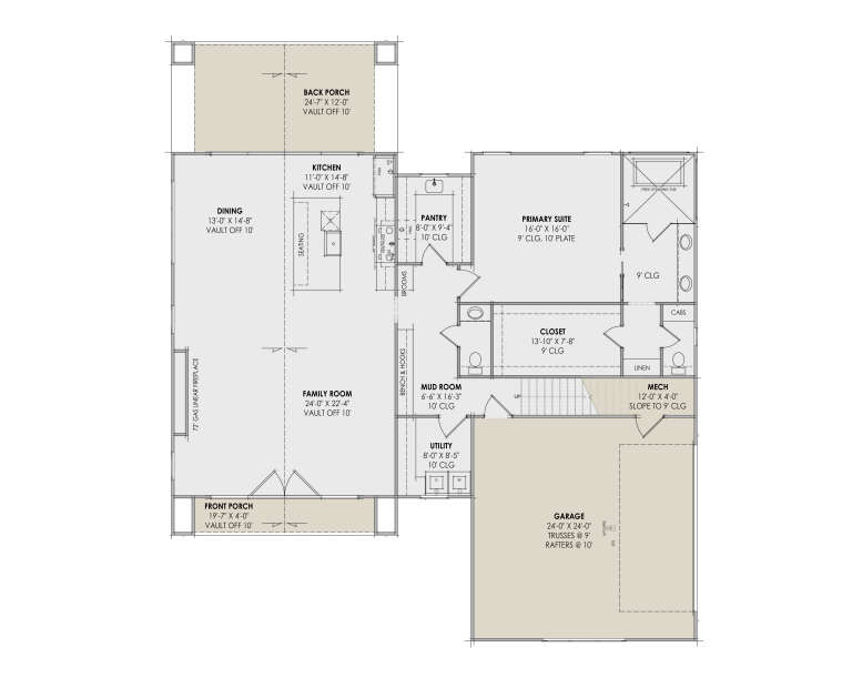 House Plan House Plan #36088 Drawing 1