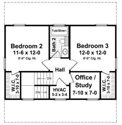 Second Floor for House Plan #348-00007