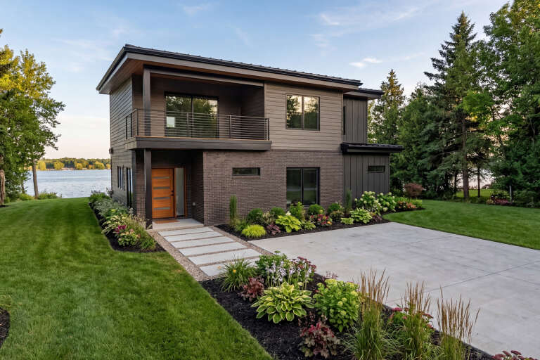 House Plan House Plan #36093 Angled Front Elevation 