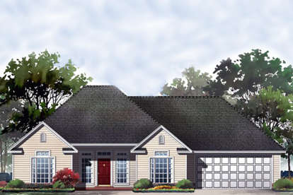 Traditional House Plan #348-00008 Elevation Photo