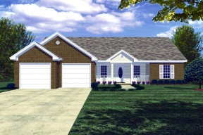 Country House Plan #348-00014 Elevation Photo