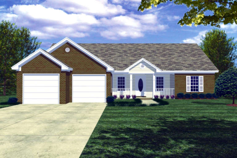 Country House Plan #348-00014 Elevation Photo