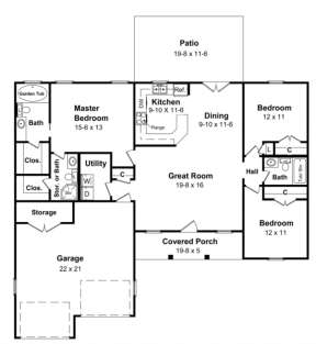 Main Floor for House Plan #348-00014