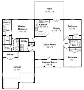 Main Floor for House Plan #348-00015