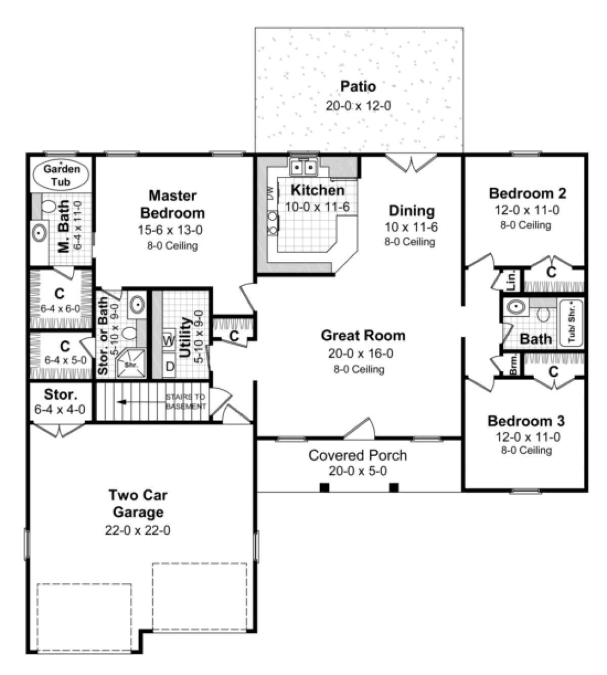 Main Floor for House Plan #348-00016
