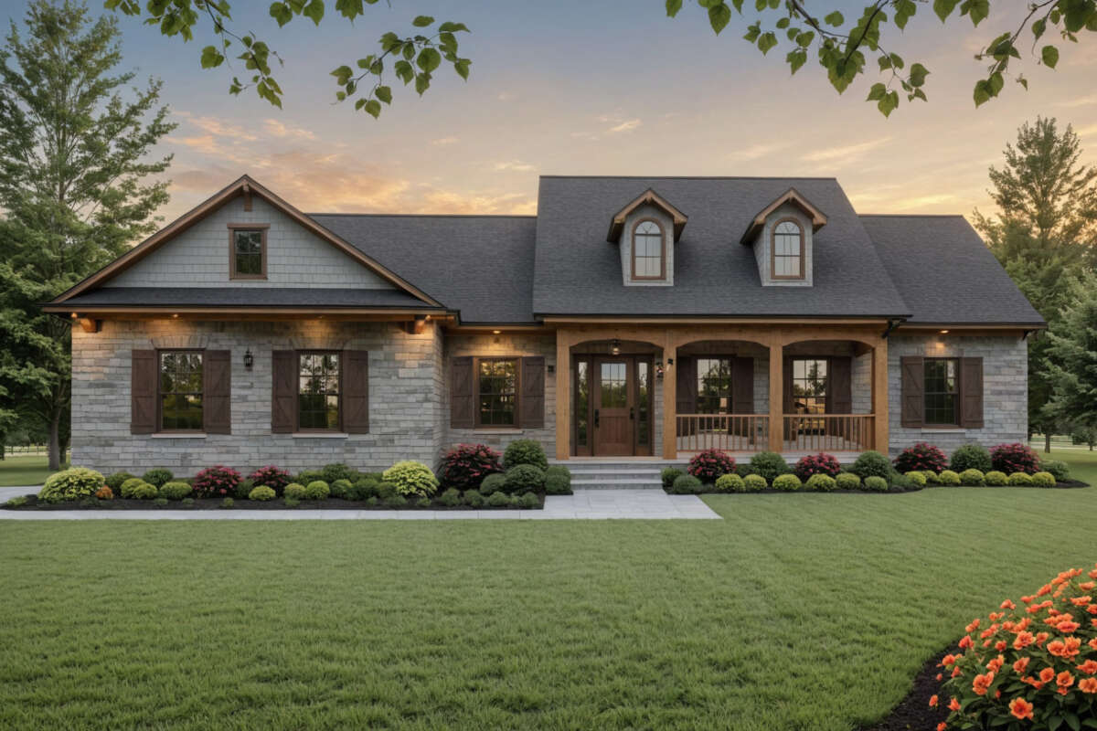 Country Plan: 1,500 Square Feet, 3 Bedrooms, 2 Bathrooms ...