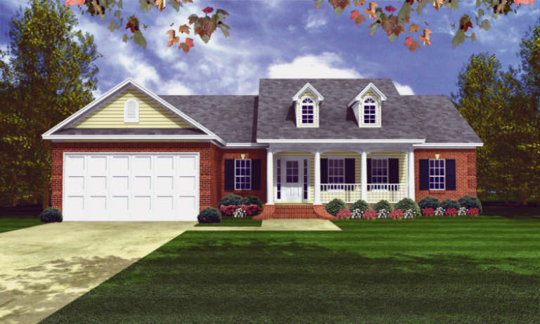 Country House Plan #348-00019 Elevation Photo
