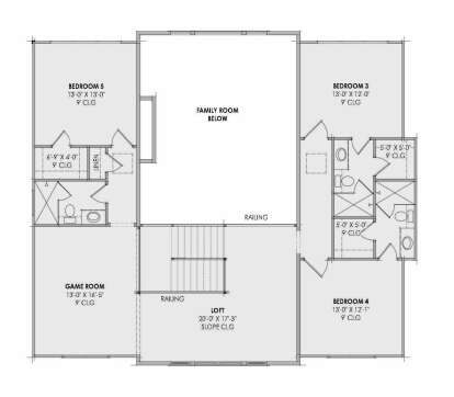 Second Floor for House Plan #7983-00202