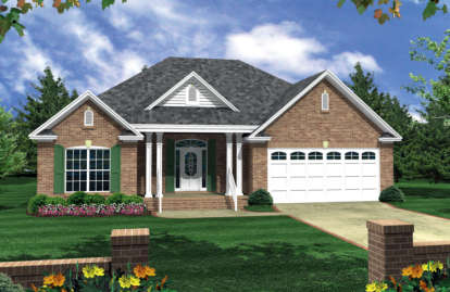 Cottage House Plan #348-00024 Elevation Photo