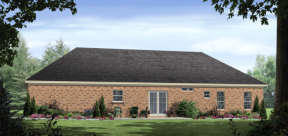 Ranch House Plan #348-00027 Elevation Photo