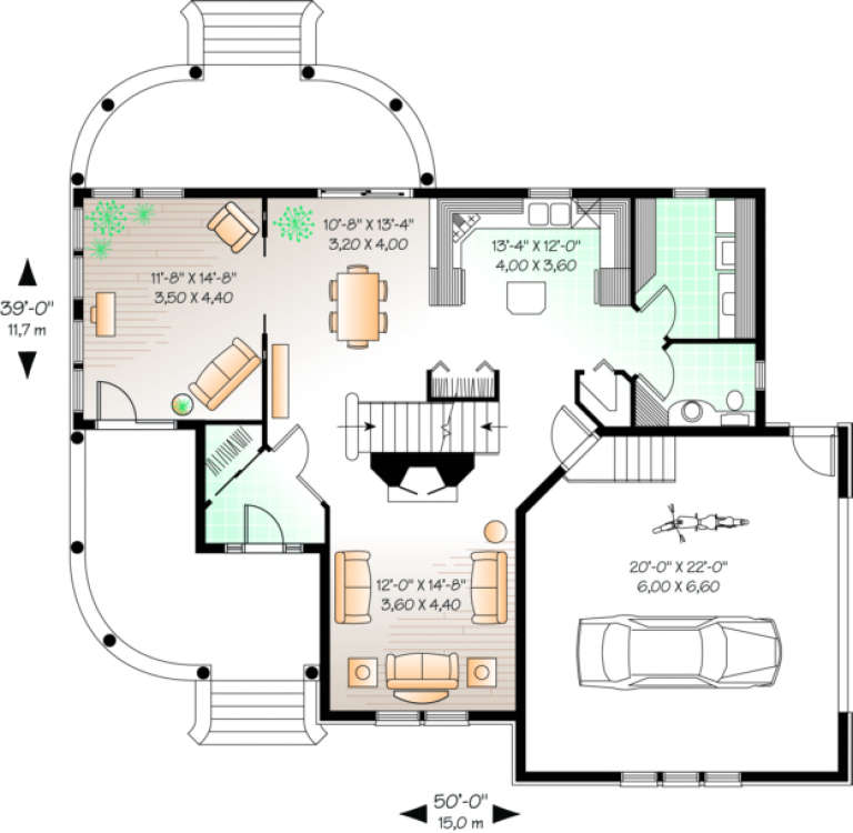 Country Plan - 2,099 Square Feet, 4 Bedrooms, 2.5 Bathrooms | Floor ...