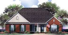 Ranch House Plan #348-00029 Elevation Photo