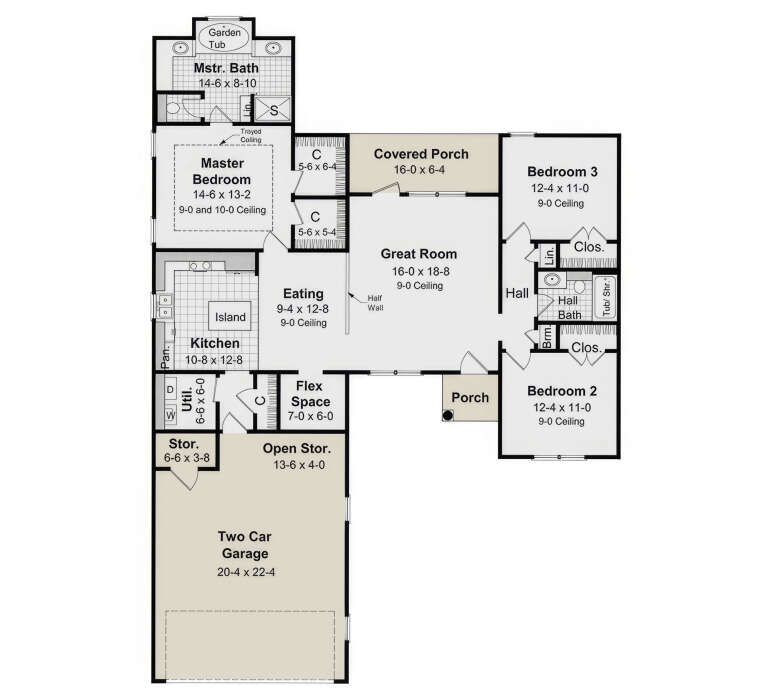 House Plan House Plan #3632 Drawing 1
