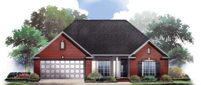 European House Plan #348-00033 Elevation Photo