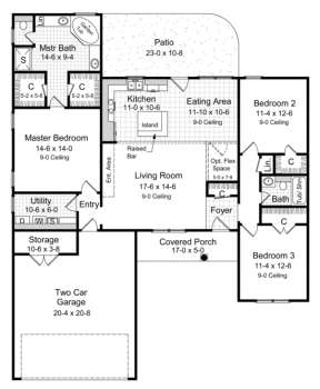 Main Floor for House Plan #348-00033
