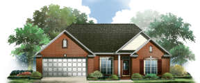 Ranch House Plan #348-00034 Elevation Photo