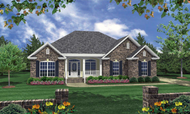 Traditional House Plan #348-00035 Elevation Photo
