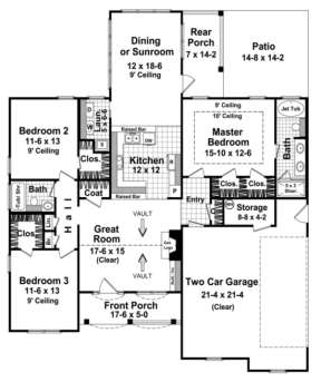 Main Floor for House Plan #348-00035