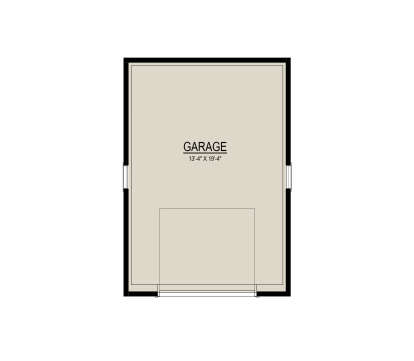 Garage Floor: 1-car garage, unheated square footage. House Plan # 6261-00083 Garage Floor Floor Plan Drawing by America's Best House Plans, Inc.
