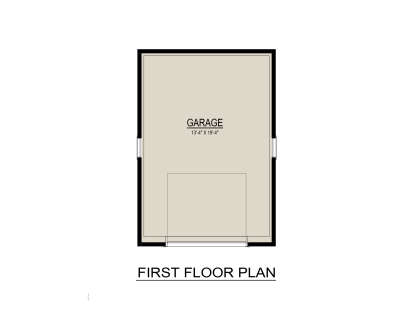 Main Floor: 1-car garage, unheated space. House Plan # 6261-00084 Main Floor  Floor Plan Drawing by America's Best House Plans, Inc.