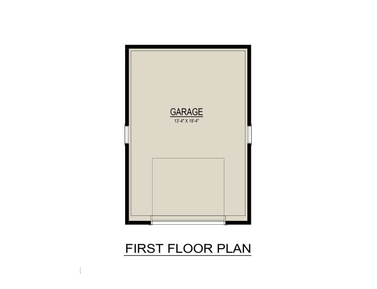 Main Floor: 1-car garage, unheated space. House Plan # 6261-00084 Main Floor  Floor Plan Drawing by America's Best House Plans, Inc.