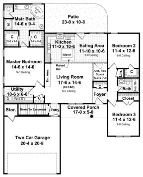 Main Floor for House Plan #348-00036