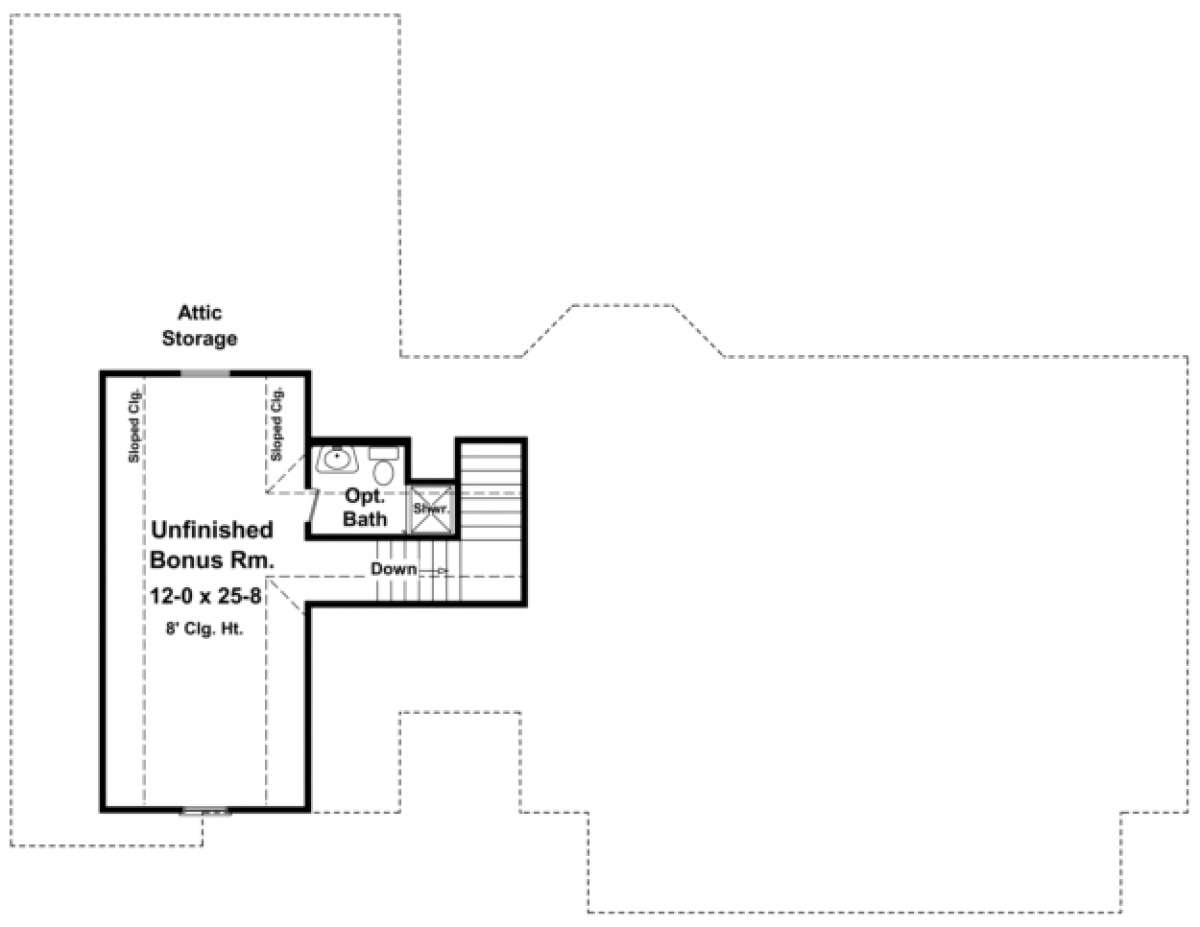 Bonus Room for House Plan #348-00037