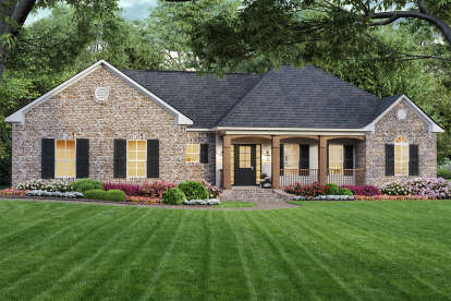 Traditional House Plan #348-00040 Elevation Photo