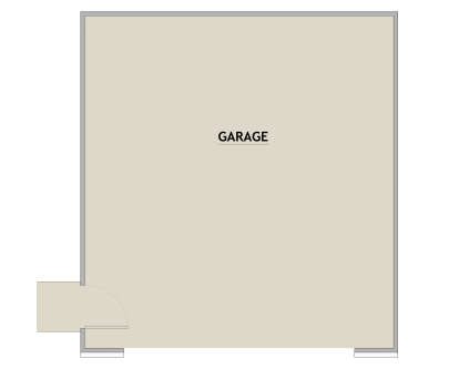 Detached Garage, single-room floor plan, unheated square footage. House Plan # 8768-00234 Detached Garage Floor Plan Drawing by America's Best House Plans, Inc.