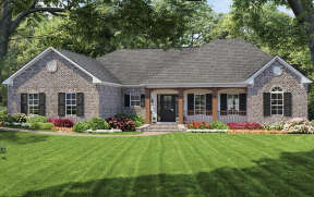 Ranch House Plan #348-00042 Elevation Photo