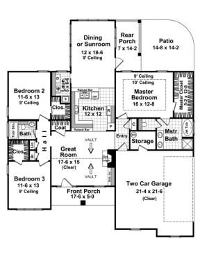 Main Floor for House Plan #348-00043