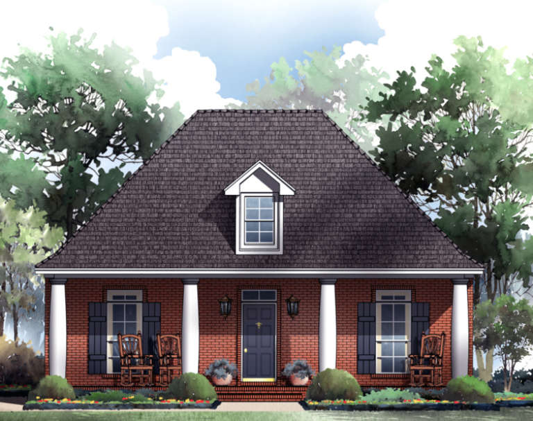 European House Plan #348-00047 Elevation Photo