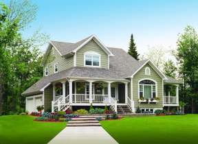 Country House Plan #034-00048 Elevation Photo