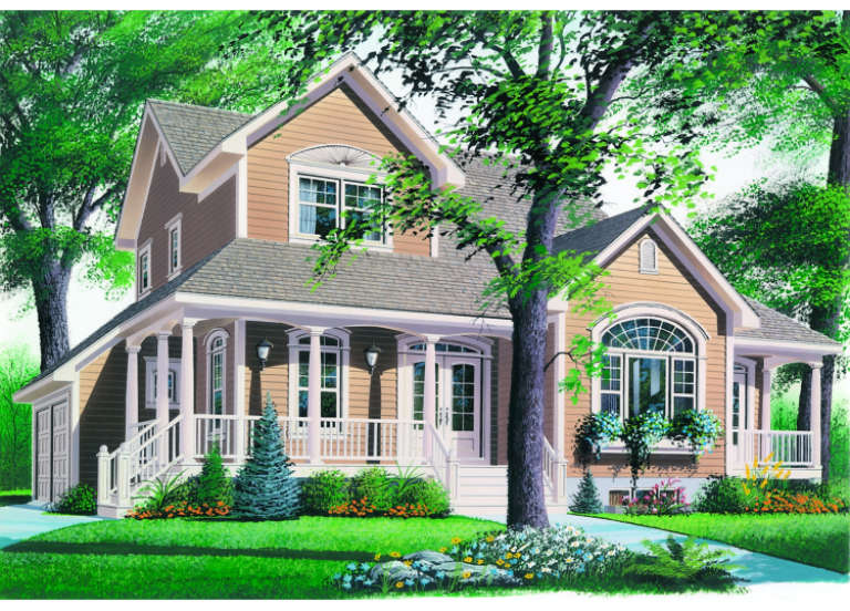 Country House Plan #034-00048 Elevation Photo