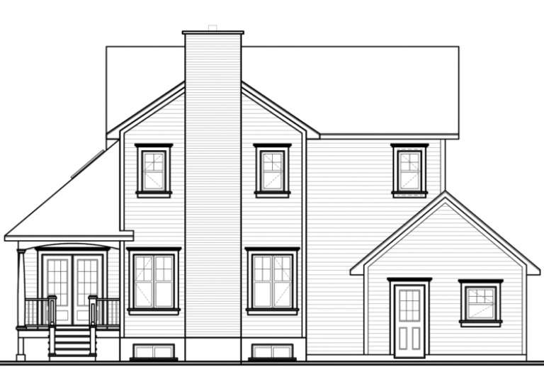 Country House Plan #034-00048 Elevation Photo