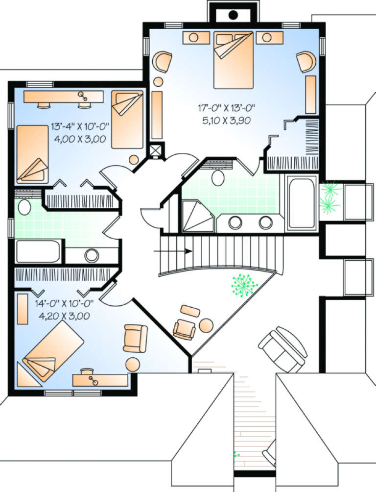House Plan House Plan #365 Drawing 2