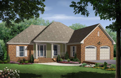 3 Bed, 2 Bath, 1750 Square Foot House Plan - #348-00049