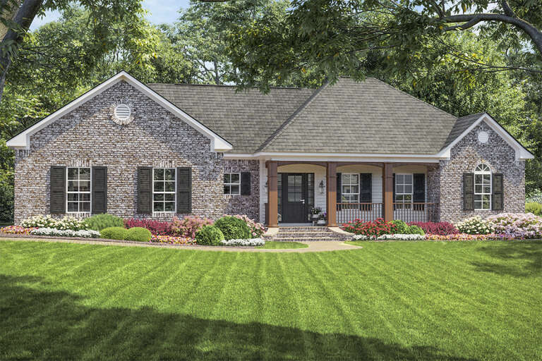 Country House Plan #348-00050 Elevation Photo