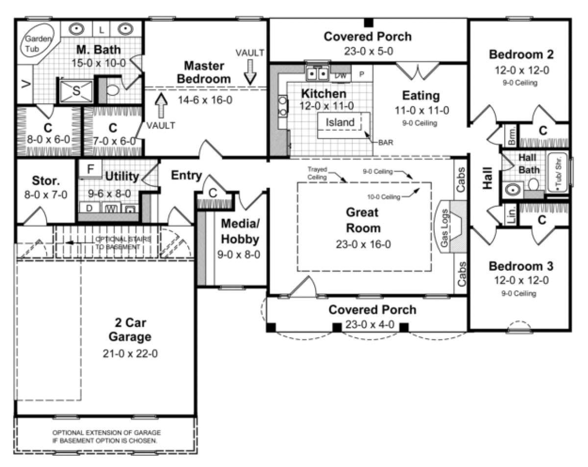 Main Floor for House Plan #348-00050