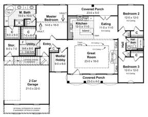 Main Floor for House Plan #348-00050