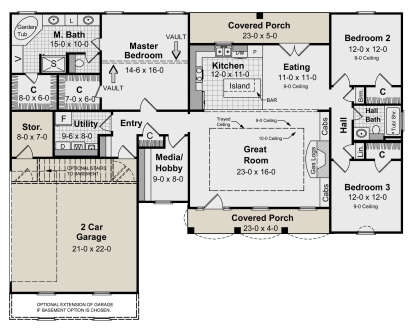 Main Floor for House Plan #348-00050