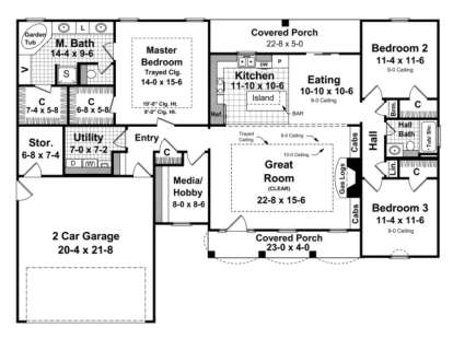 Main Floor for House Plan #348-00052